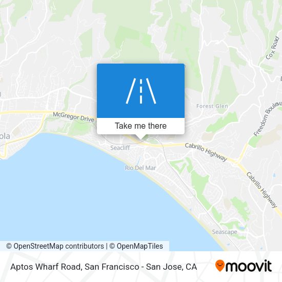 Mapa de Aptos Wharf Road