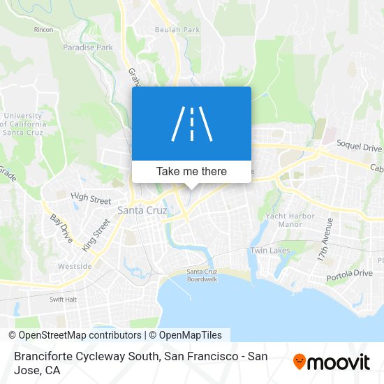 Branciforte Cycleway South map