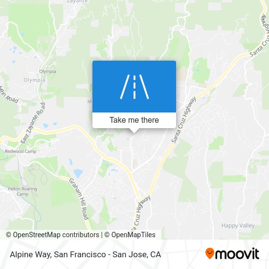Mapa de Alpine Way