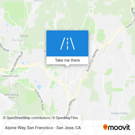 Alpine Way map