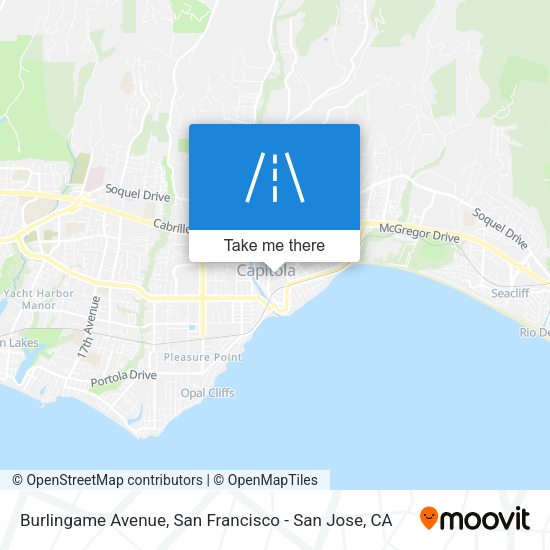 Burlingame Avenue map