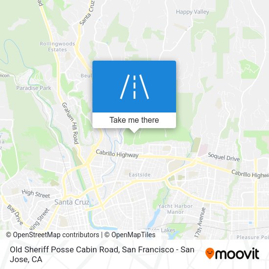 Old Sheriff Posse Cabin Road map