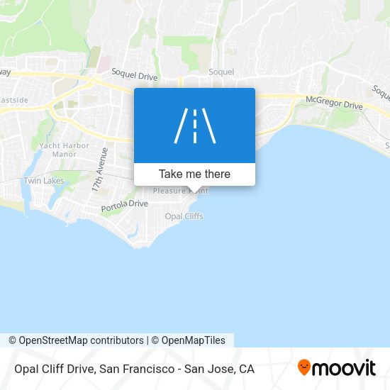 Opal Cliff Drive map