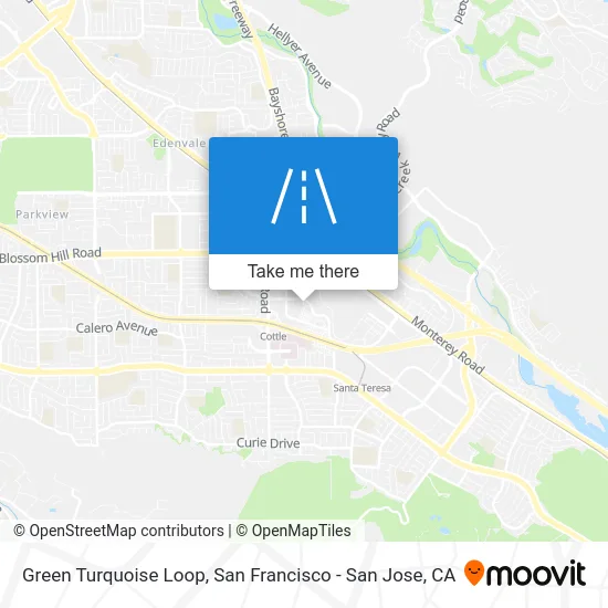 Green Turquoise Loop map