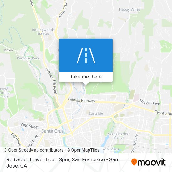 Mapa de Redwood Lower Loop Spur
