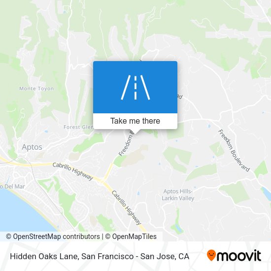 Mapa de Hidden Oaks Lane