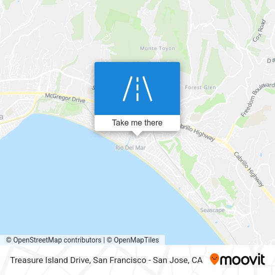 Treasure Island Drive map