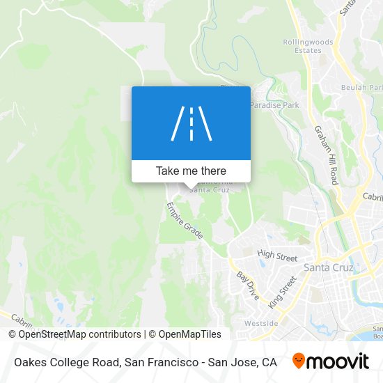 Oakes College Road map