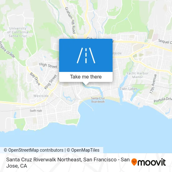 Santa Cruz Riverwalk Northeast map