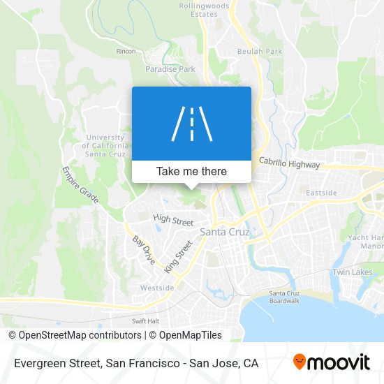 Evergreen Street map