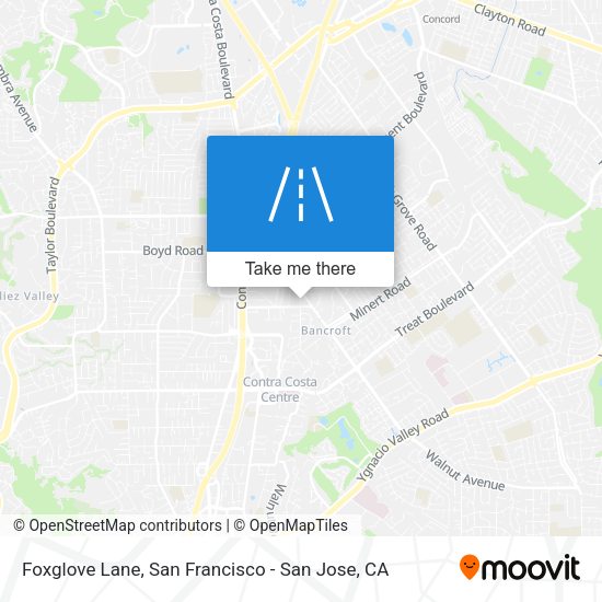 Mapa de Foxglove Lane