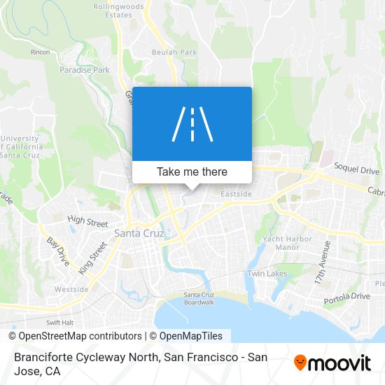 Branciforte Cycleway North map