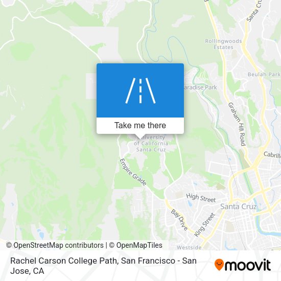 Mapa de Rachel Carson College Path
