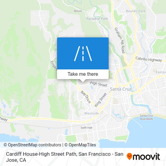 Cardiff House-High Street Path map