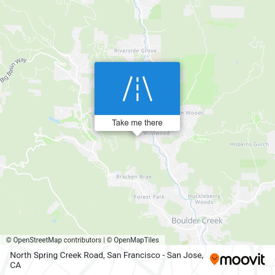 North Spring Creek Road map