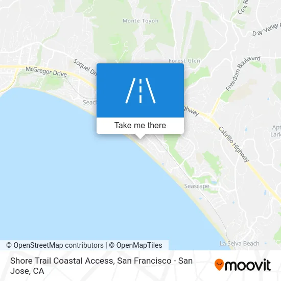 Shore Trail Coastal Access map