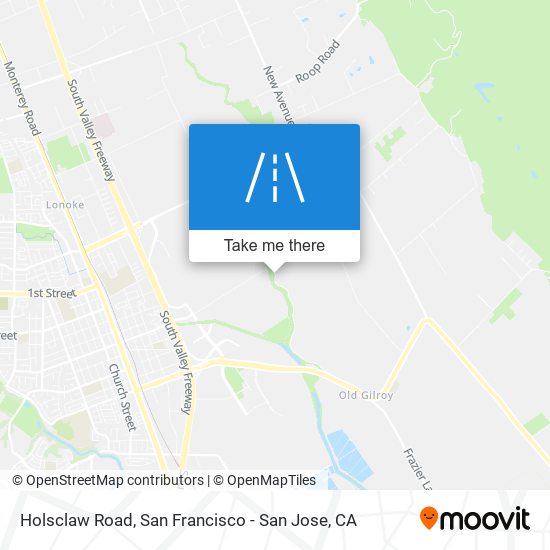 Holsclaw Road map