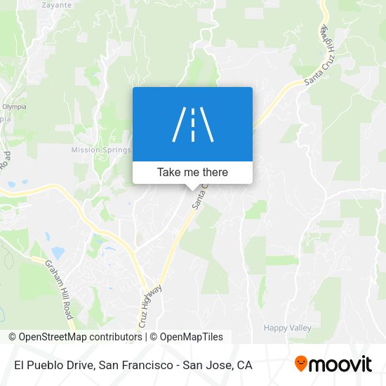 El Pueblo Drive map