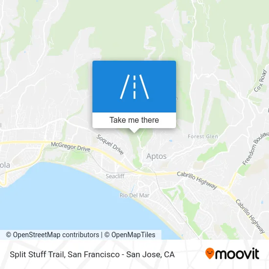 Split Stuff Trail map