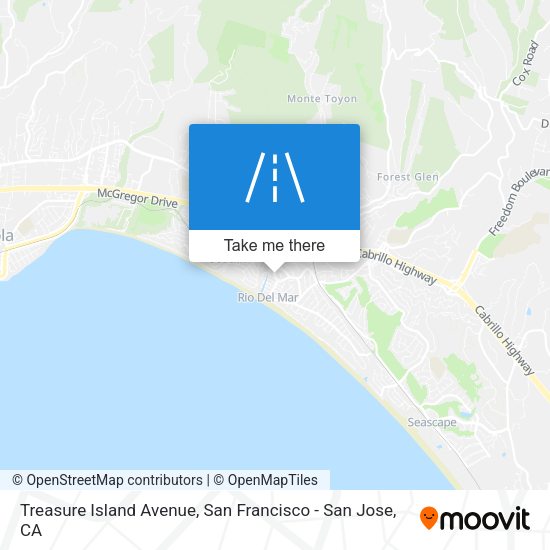 Treasure Island Avenue map