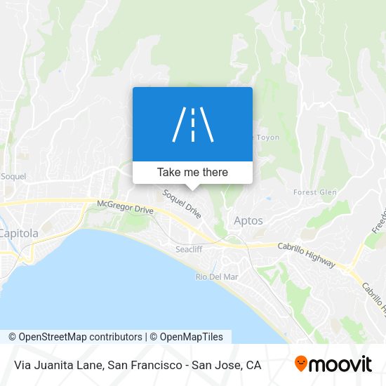 Mapa de Via Juanita Lane
