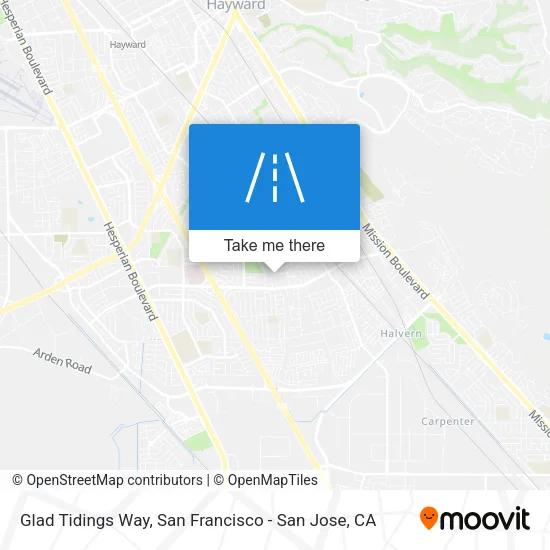 Glad Tidings Way map