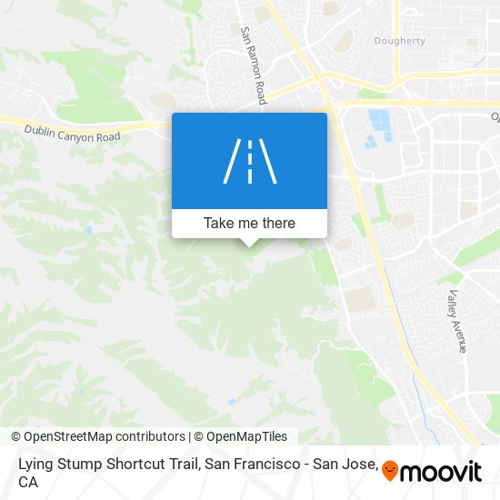 Lying Stump Shortcut Trail map