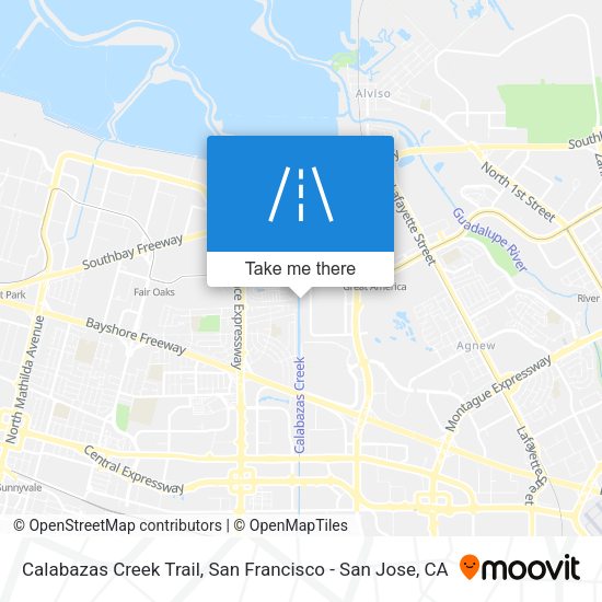 Calabazas Creek Trail map