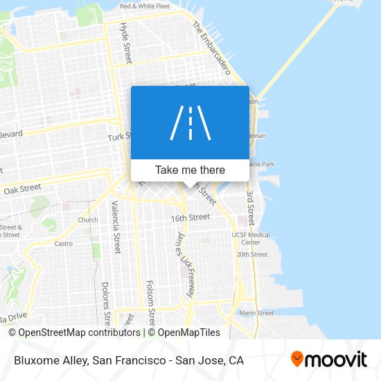 Mapa de Bluxome Alley