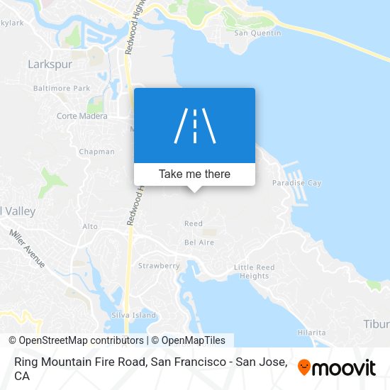 Ring Mountain Fire Road map