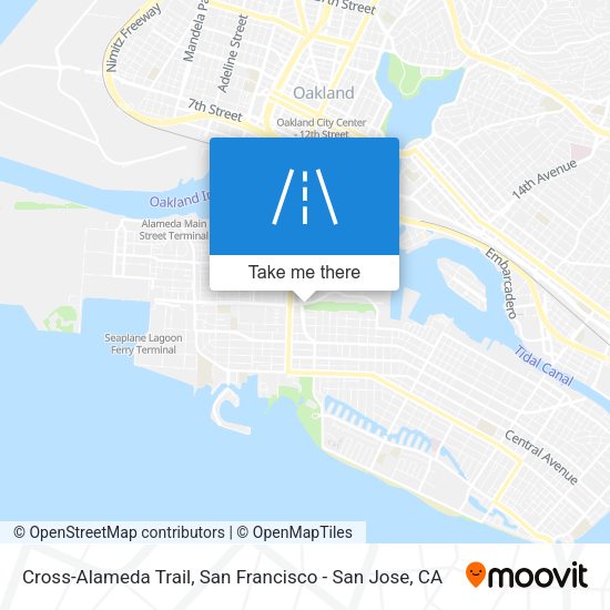 Cross-Alameda Trail map