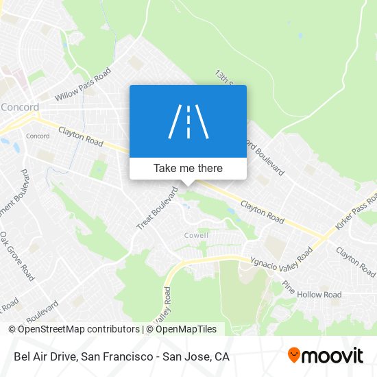 Bel Air Drive map