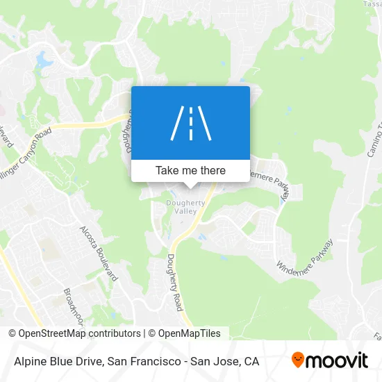 Alpine Blue Drive map
