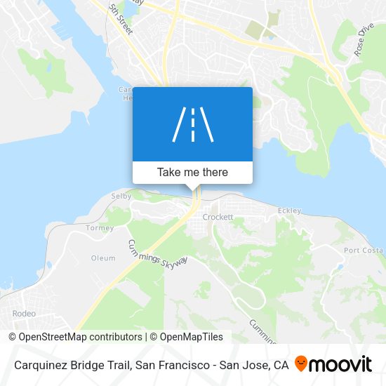 Carquinez Bridge Trail map