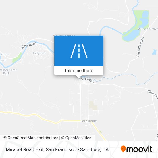 Mapa de Mirabel Road Exit