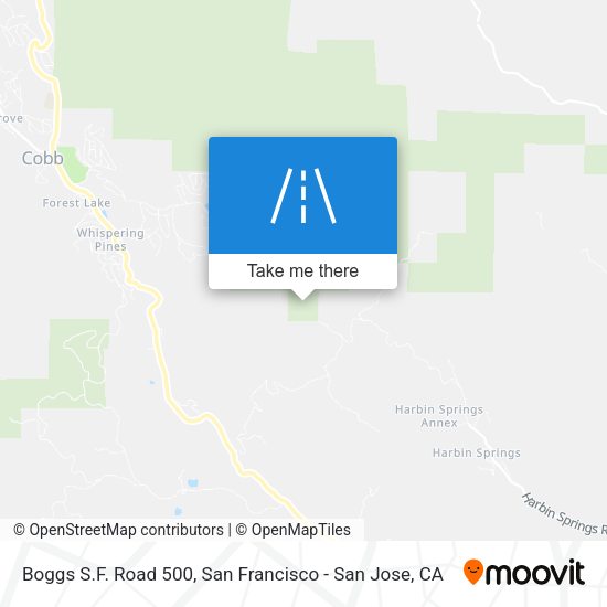 Mapa de Boggs S.F. Road 500