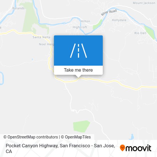 Pocket Canyon Highway map