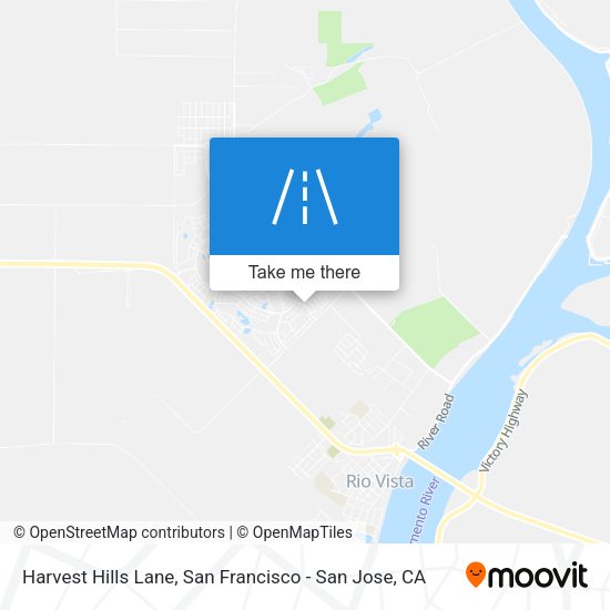 Harvest Hills Lane map