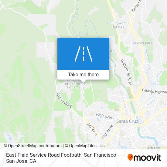 East Field Service Road Footpath map