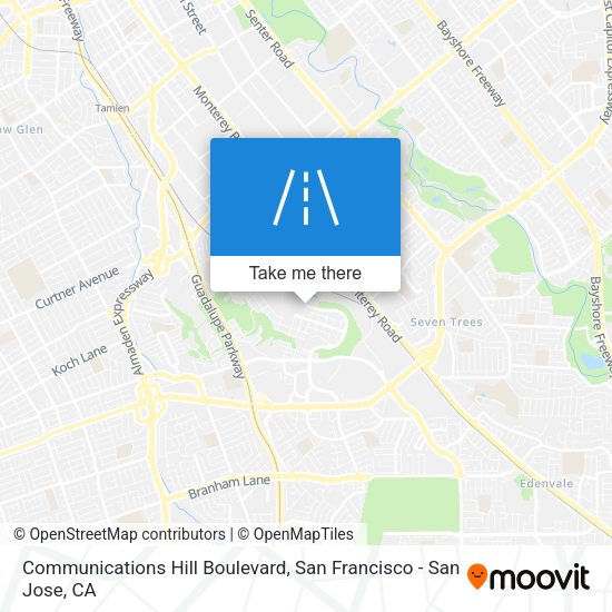 Mapa de Communications Hill Boulevard