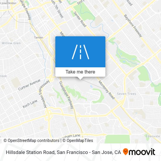 Hillsdale Station Road map