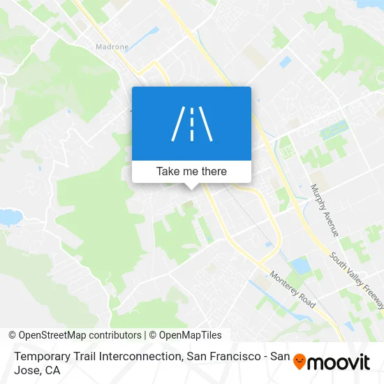 Temporary Trail Interconnection map