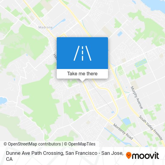 Mapa de Dunne Ave Path Crossing