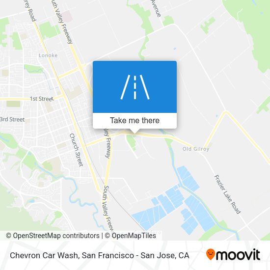 Chevron Car Wash map
