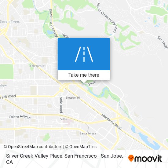 Silver Creek Valley Place map