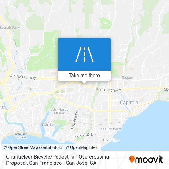 Mapa de Chanticleer Bicycle / Pedestrian Overcrossing Proposal