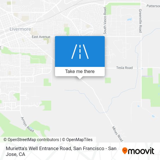 Murietta's Well Entrance Road map