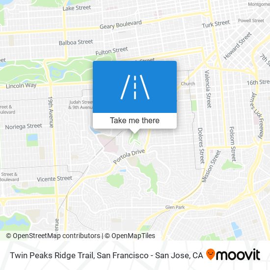 Mapa de Twin Peaks Ridge Trail