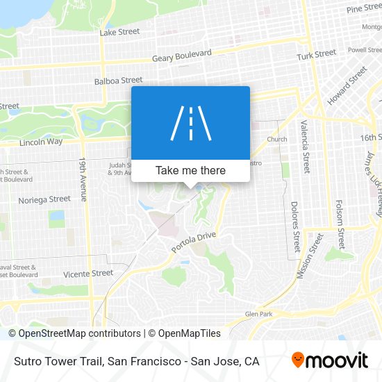 Mapa de Sutro Tower Trail