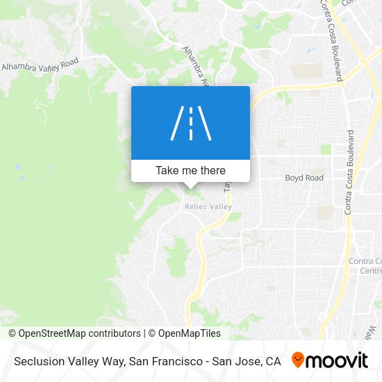 Seclusion Valley Way map